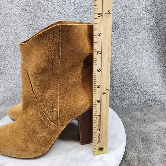 Vince Camuto Shoes Womens Size 7.5 Creestal Brown Suede Ankle Boots *Read* - Picture 2 of 11